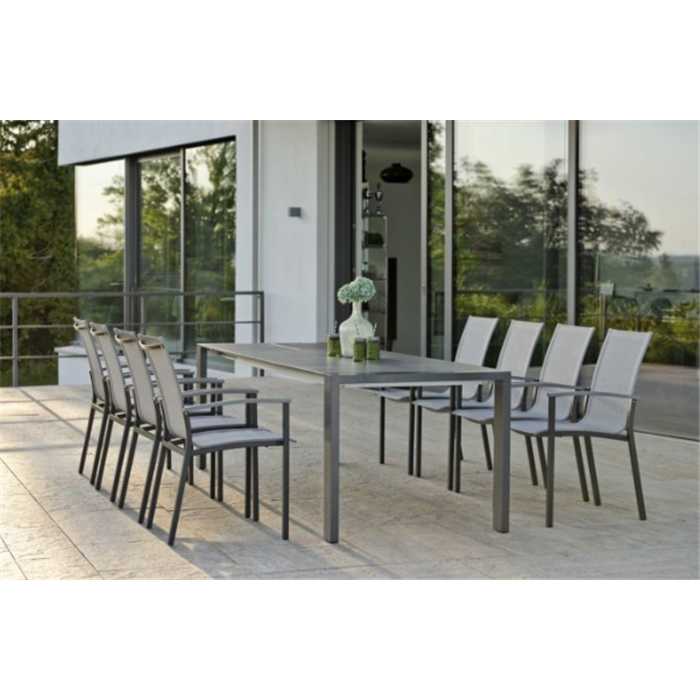 Table extensible-200(260)x90x75-aluminium-anthracite-hpl silverstar-c