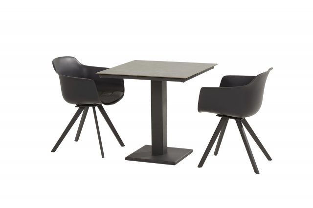 Titan dining table carbone 70 x 70 cm céramique - TASTE by 4 Seasons