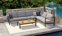 Salon de jardin modulable GINGER anthracite - Taste by 4 seasons outdoor