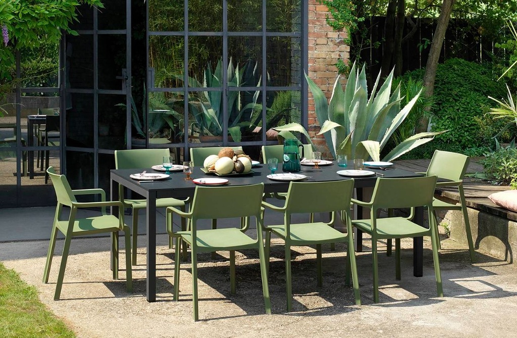 Table RIO en aluminium anthracite 210 cm - Nardi outdoor