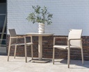 Table de jardin MANOLO en aluminium Latte et plateau en céramique (240 x 103 cm) - TASTE by 4 SEASONS