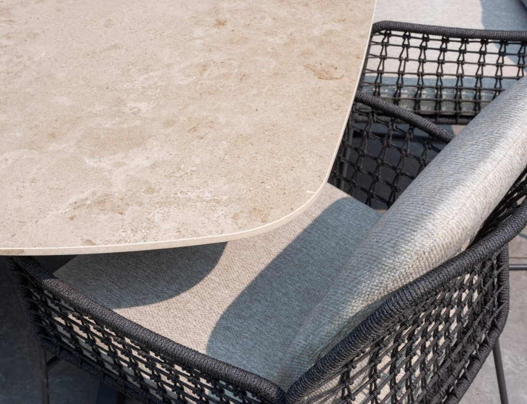 Chaise de jardin RHODOS structure en inox anthracite - TASTE by 4 seasons outdoor, RHODOS