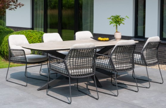 Ensemble de jardin Rhodos-Prado en aluminium anthracite - TASTE by 4 seasons outdoor