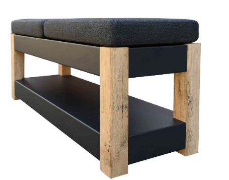 Banc gris foncé 180x40x50 avec rangement Quoco Panca large, 31032, '39031032, PANCA, BANC LARGE NOIR