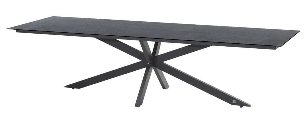 Table de jardin MINERVA 280 cm - Plateau HPL gris foncé de 4 seasons outdoor