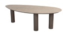 Arizona table de jardin en aluminium couleur "terre" et plateau en céramique "sabia" de 4 seasons outdoor