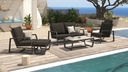 MAURITIUS Salon de jardin en aluminium anthracite - TASTE by 4 seasons outdoor 91025