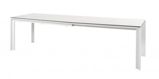 OPTIMUM Table de jardin extensible 220-280-340 cm - Aluminium blanc et plateau en céramique - TASTE, 91299