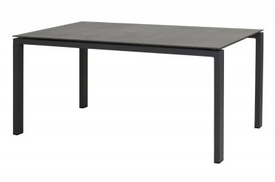 LAFITE Table de jardin en aluminium anthracite et plateau en céramique - TASTE by 4 seasons outdoor, 140x80 cm