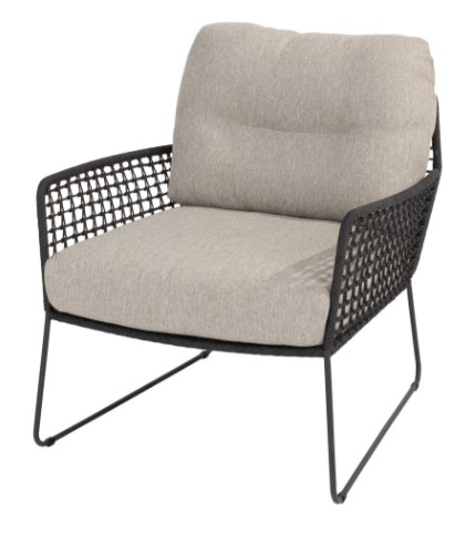 Fauteuil de jardin RHODOS structure en inox anthracite - TASTE by 4 seasons outdoor, RHODOS