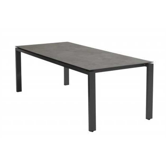 Table de jardin avec plateau gris foncé HPL 280x95 cm - pieds en aluminium couleur anthracite GOA - 4 seasons outdoor