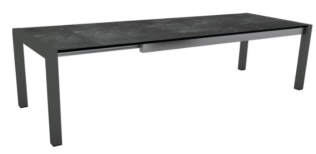 Table extensible STERN aluminium avec plateau HPL SLATE 214(254/294)x100x75, 4010187117794, M-431202