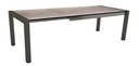 Table de jardin extensible 214-254-294 cm - en aluminium anthracite et plateau en HPL SILVERSTAR smoky STERN, 4010187147043, 431764, SMOKY, extensible