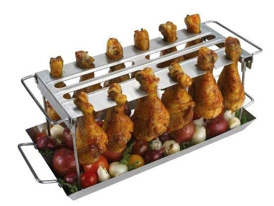 Support pour ailes de poulet en acier inoxydable -BROIL KING, 60162641527, 370 64152, 0060162641527