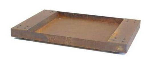 [QUOCO 90081] Base avec roulettes pour modèle Piatto large en corten Quoco Carello, '39090081, 90081,  BASE ROUES PIATTO LARGE