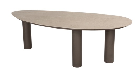 [4SO-1711517117] Arizona table de jardin en aluminium couleur "terre" et plateau en céramique "sabia" de 4 seasons outdoor