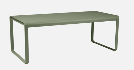 Table en aluminium de la collection BELLEVIE - 196 x 90cm - FERMOB, TABLE, BELLEVIE, 8420, GUIMAUVE