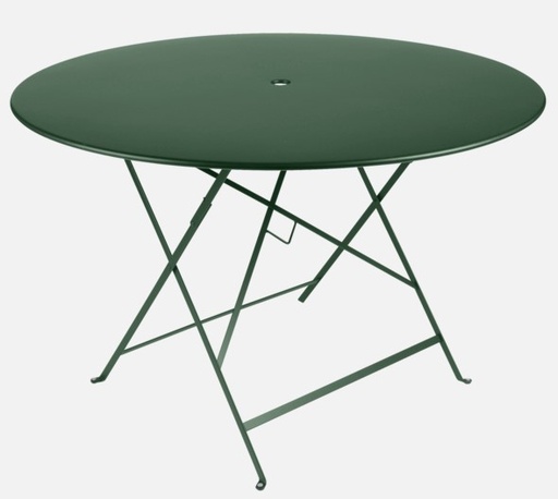 [Table BI] Table BISTRO ronde pliante en métal de FERMOB - Diamètre: 117 cm, TABLE, BISTRO, RONDE, 0237