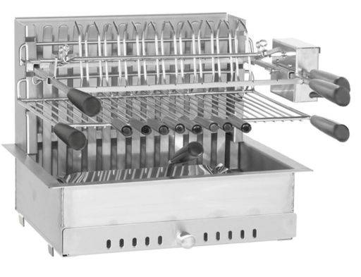 [FA - 918.56] GRILS inox 56 à encastrer ou à poser avec tournebroche - Forge Adour, 8437008176604, 030190, GRILL