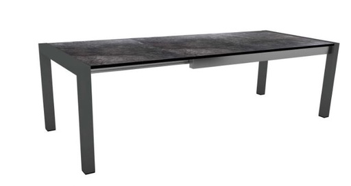 [STERN-431751] Table de jardin extensible 174/254x90 cm - structure en aluminium anthracite - plateau en HPL SILVERSTAR marbre foncé STERN, 431751, 4010187156793, MARBRE FONCE